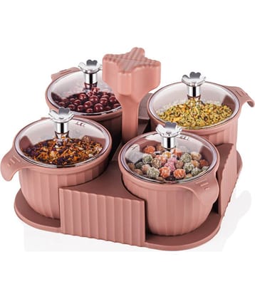 Analog Kitchenware Food/Masala/DryFruit Plastic Pink Pickle Container ( Set of 1 )