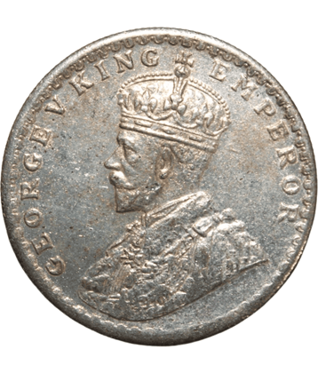 5th King George - 1 Rupee 1911 British India old Rare Silverplated Coin