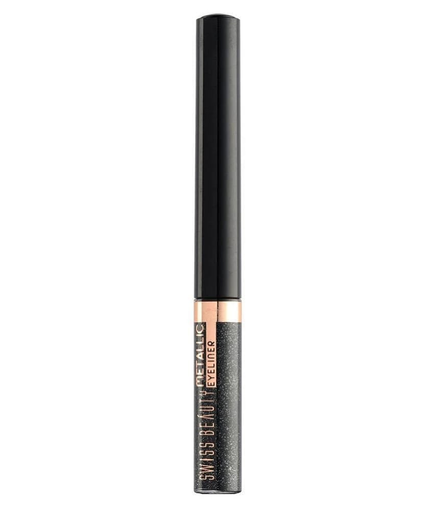 Swiss Beauty Metallic Liquid Eyeliner (Black), 3.2ml