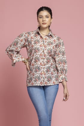 Womens Printed cotton Cord Set