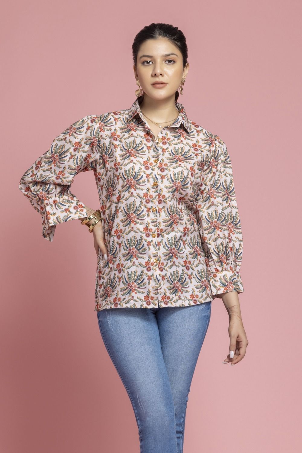 Womens Printed cotton Cord Set