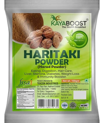 KAYABOOST Harad Powder Haritaki Terminalia Chebula Harade Myrobalan Kadukkai Weight Loss (100 g)