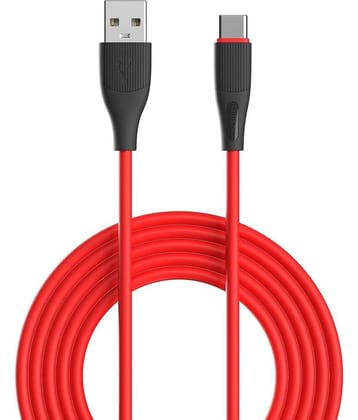 Portronics Red 3A Type C Cable 1 Meter