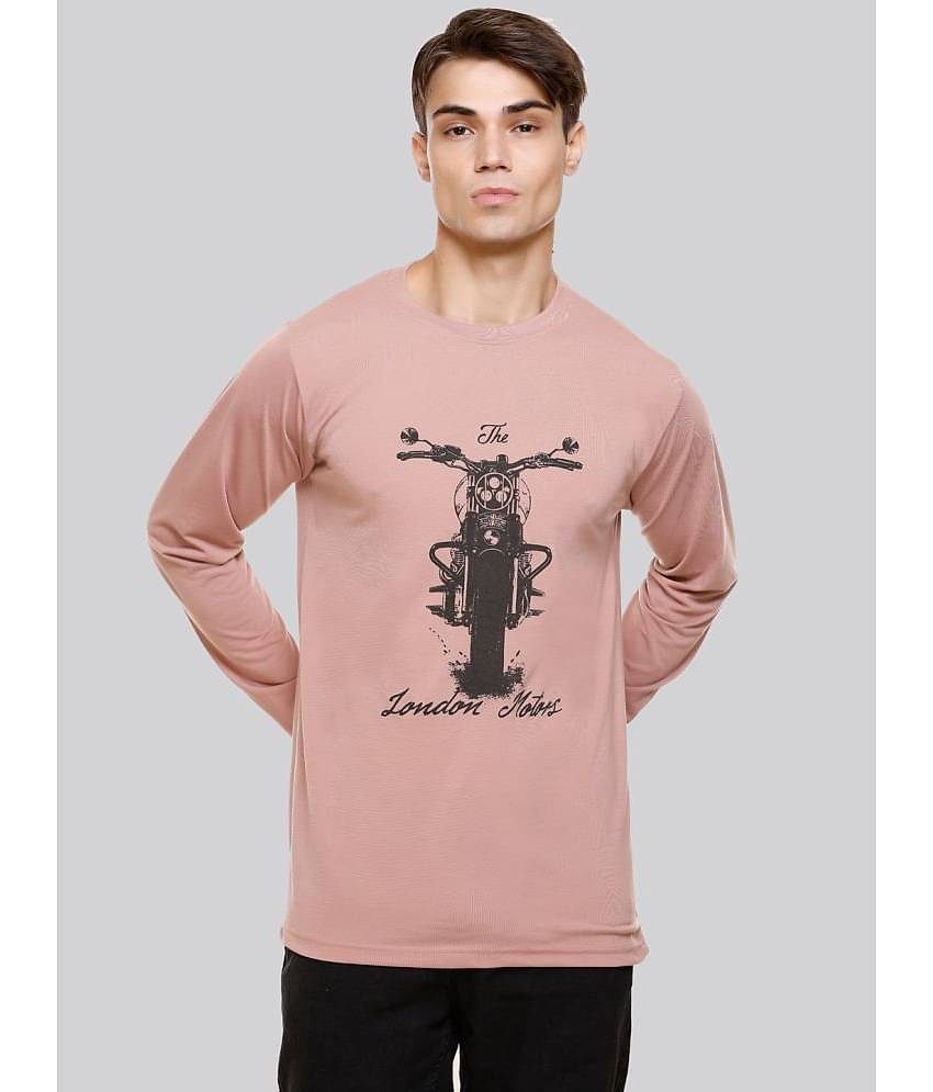 HVBK Pack of 1 Cotton Blend Regular Fit Men's T-Shirt ( Rose Gold )