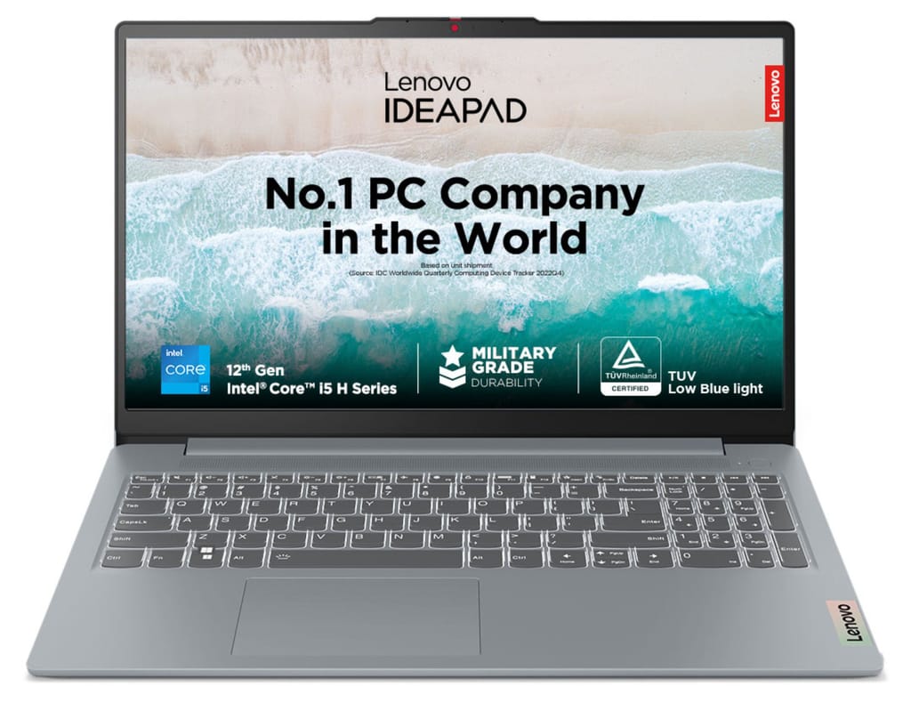 Lenovo IdeaPad Slim 3, Intel Core i3-1305U, 13th Gen, 8GB RAM, 512GB SSD, FHD, 15.6"/39.6cm, Windows 11, MS Office 2021, Arctic Grey, 1.62Kg, 82X700C8IN, Alexa Built-in, 3 Month Game Pass Laptop