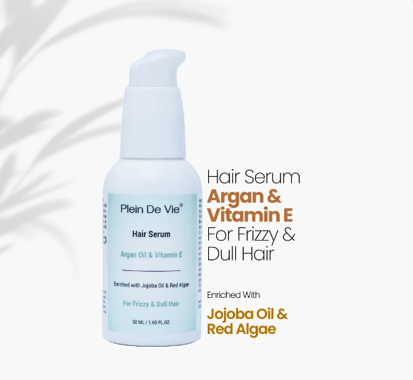 Hair Serum - Argan Oil - Vitamin E For Frizzy & Dull Hair - 50ml