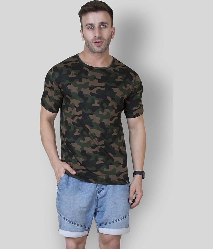 Veirdo Pack of 1 Cotton Regular Fit Men's T-Shirt ( Brown )