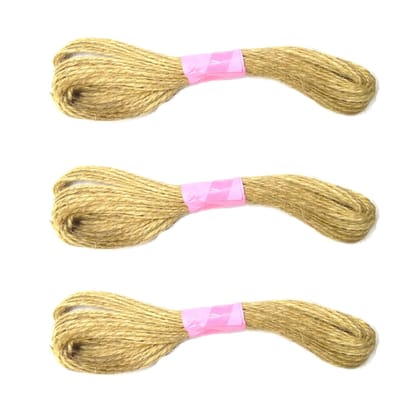 Jute Twine String 10 Meter Roll - Natural Color 2 Ply - 2mm Diameter Combo of 3 Pcs