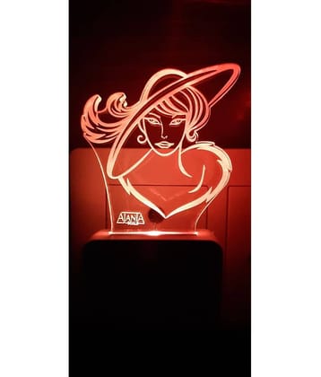 SUPER AJANTA FANCY GIRL 2062 Night Lamp Multi - Pack of 1