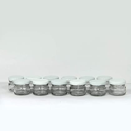 Puramio 28 ml Round Glass Bottle With Metal Cap - (Set of 12)