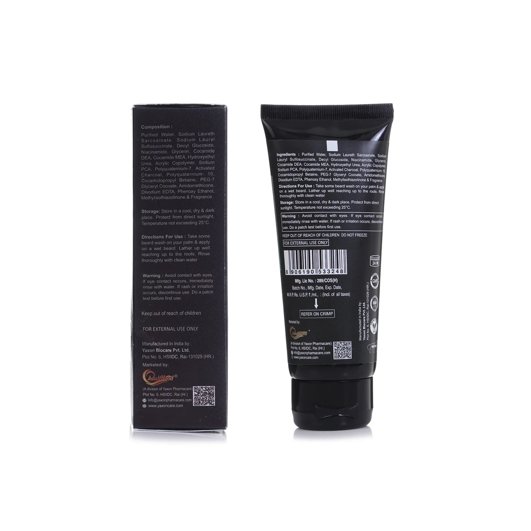 Dermease Beard Wash with Tea Tree & Aloe for Healthy Beard