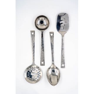 i WARE KkitchenCare Stainless Steel Cooking Serving Spoon Set of 4 Utensils