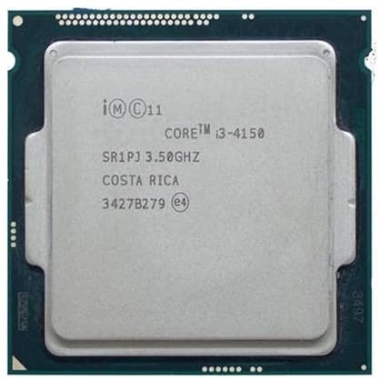 Intel Core i3 4130/4150/4160/4170/4330/4340/4350/4360/4370 4th Generation, 2.9 GHz Upto 3.8 GHz, LGA 1150 Socket, 2 Cores, 4 Threads, 3/4 MB Cache, Desktop Processor, 1 Year Warranty (Silver)