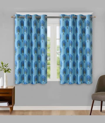 Home Candy Set of 2 Window Blackout Room Darkening Eyelet Polyester Blue Curtains ( 152 x 120 cm )