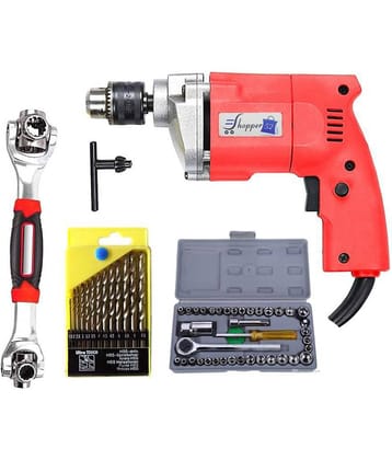 Shopper52 - Drill Machine Combo 350W 10mm Corded Drill Kit