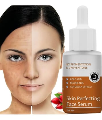 Dermistry Hyper Pigmentation Fairness Kojic Acid Face Serum Skin D Tan Whitening Lightening Brightening Shine Care Anti Blemishes Pigment Melasma Removal Glowing Beauty Moisturizer Goree Gora Lotion Cream Pack Scrub Facial Kit Bleach Cleanser Mask-30ml