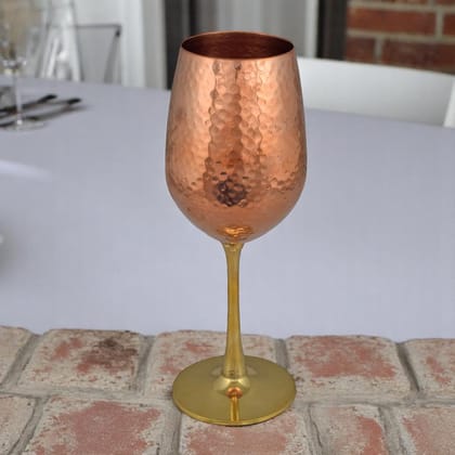 Crockery Wala And Company Hammered Copper Goblet Glass