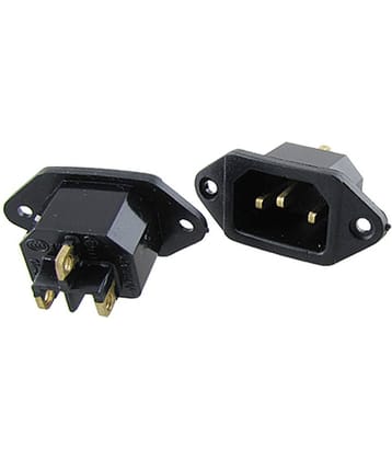 AC 250V 10A C14 Power Replacement Rice Cooker Socket (Black) - 2 Pieces