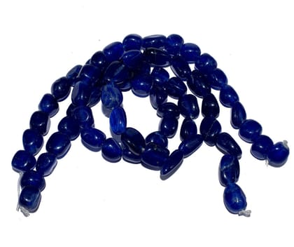 Blue Onyx Stone Top Quality Natural Smooth Nugget Gemstone ,Tumble Beads, For Jewelry Making. (BWSNTB-064)-1 String of 33 Pieces / Irregual Size