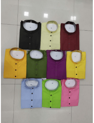 GENTS KURTA PAJAMAS SET ( BLACK ) SIZE 38