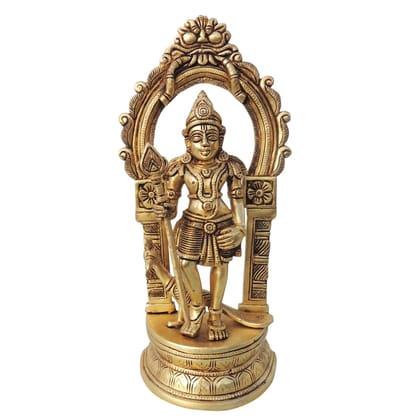 Brass Murugan Devi God Idol – Traditional Brass Kartikeya Murti For Home, Height : 11.5 Inch (BSMAS1456 E)
