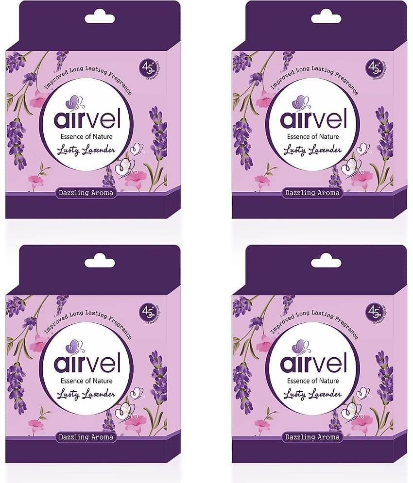 Airvel Bathroom Air Freshener Blocks Lavender Fragrance for Home & Office Use 75g ( Pack of 4 )