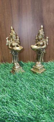 BRASS PAAVAI VILAKKU SET of 2 BRASS PAAVAI VILAKKU SET of 2