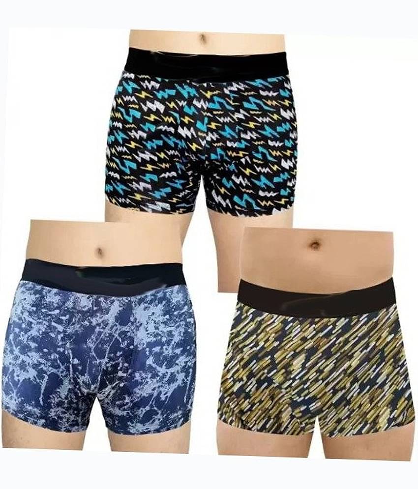 Cavenders Pack of 3 Nylon Trunks For Men's ( Multicolor )