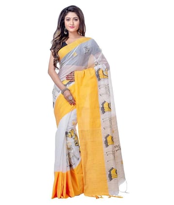 Desh Bidesh - Multicolor Cotton Saree With Blouse Piece (Pack of 1)