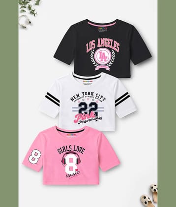 Trampoline Pack of 3 Girls Cotton Blend Top ( Multi )