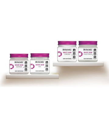 Dr.Rashel White Skin Facial Kit(Scrub, Gel,Face Pack,Cream),Brighteness Care,For All Skin Type,45 Ml (Pack of 4)