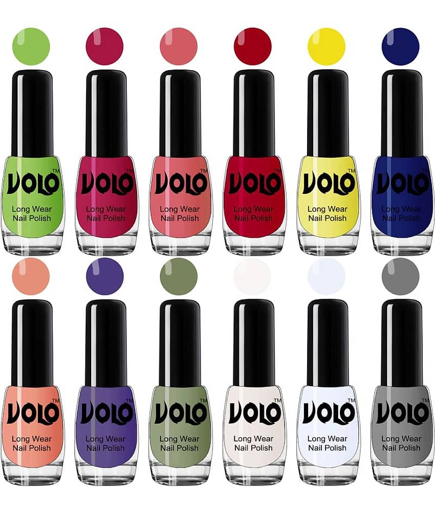VOLO Best Affordable FullYear Collection Nail Polish Combo 12 Pcs Multi Glossy 60 mL