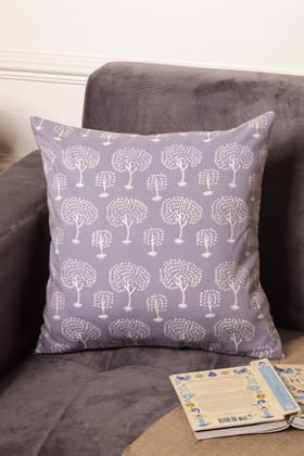 Ficus Cushion Cover - Block Printed-Set of 3 / 40 x 40