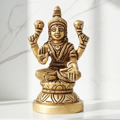 Brass Showpiece Laxmi God Idol Statue (BSMAS1646 L)