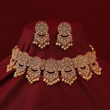 Rose-Gold Plated Choker Set