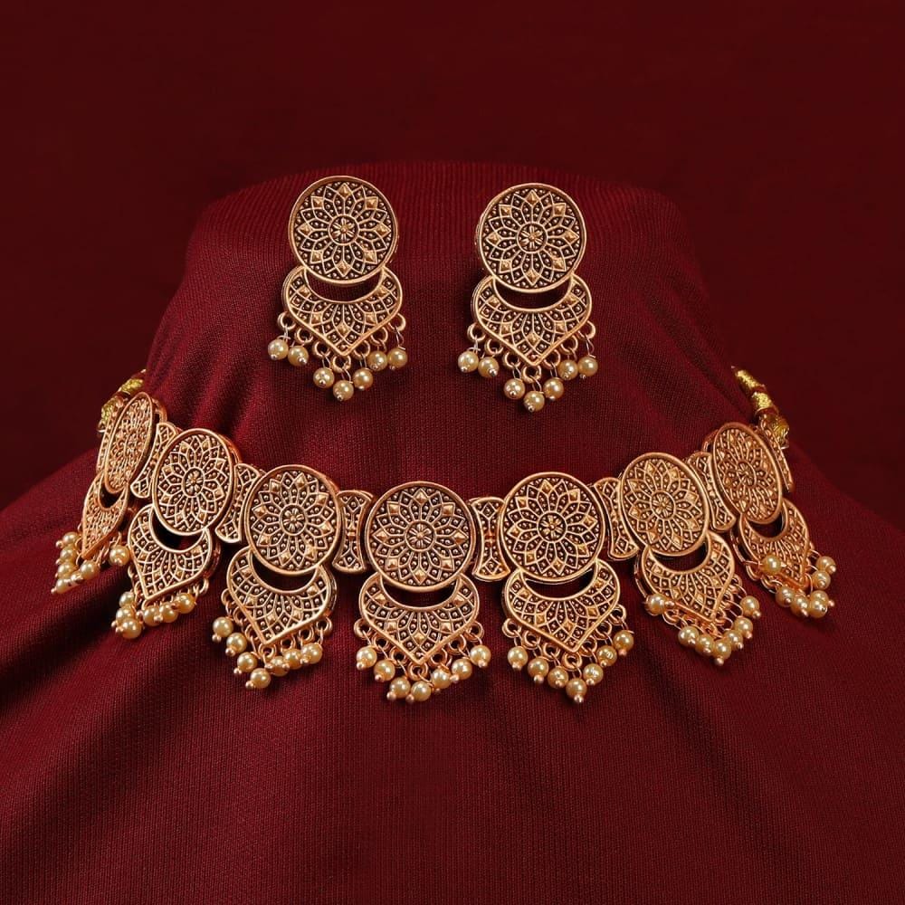 Rose-Gold Plated Choker Set