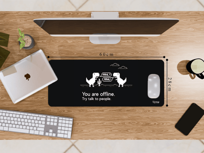 "You are offline: Computer edition" Gaming Mousepad- Elevate Your Gaming Experience-Medium (28CM X 60CM)