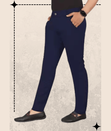 ikigai Blue Lycra Men's Trackpants ( Pack of 1 )