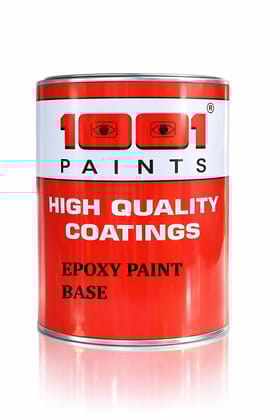 1001 Epoxy Paint HB Coating 2 Pack System | Heavy-Build Epoxy Paint for Tanks, Machinery, Kitchen, Garage Floor, Labs, Hospitals, Cemented Surfaces & More | Superior Glossy Finish  White (4 L)