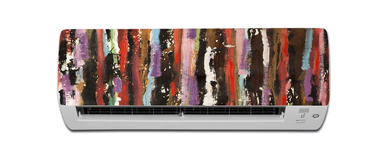 DreamKraft Abstract Design Colorful AC Sticker (Multicolor PVC Vinyl, 30cm X 91cm)