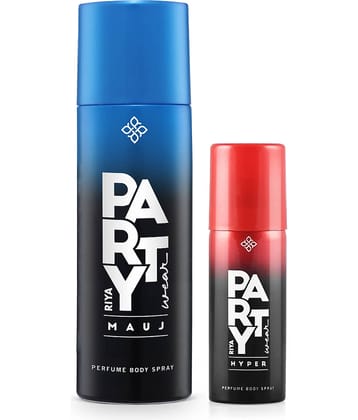 Riya Mauj 200 ml & Hyper 40 Deodorant Body Spray for Men 240 ml ( Pack of 2 )