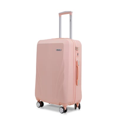 SKYCARRY Black Panther Trolley Bag, Medium Single | Durable ABS Hard Shell | TSA-Type Lock | Luggage with 360 Disc Spinner Wheels | Travel Suitcase (24, Pink, Medium)