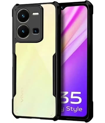 VAKIBO Plain Cases Compatible For Rubber Vivo Y35 ( Pack of 1 )
