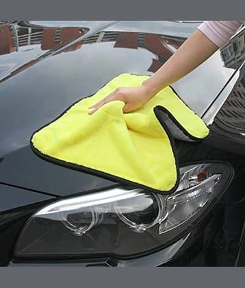 Penyan™ Heavy Microfiber Cloth 800 GSM, Size 30 x 45 cm, Pack of 5, for Car Cleaning and Detailing, Double Sided, Extra Thick Plush Microfiber Towel Lint-Free