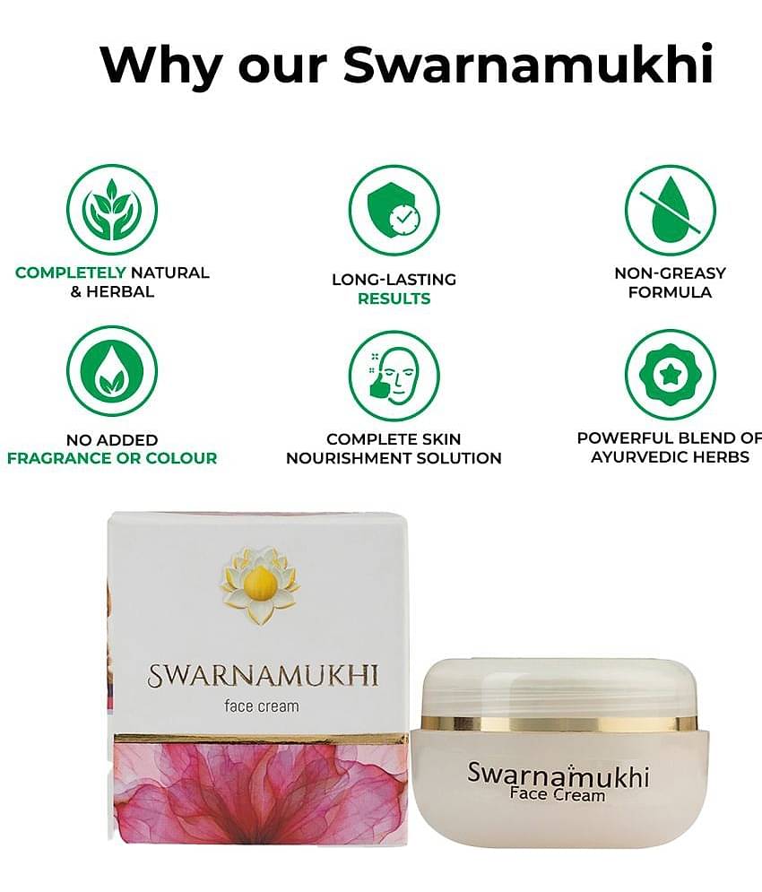 Kerala Ayurveda Swarnamukhi Face Cream 20 Gm, For A Natural Golden Glow,Face Cream For Dry Skin, Non-Greasy Formula, Night Cream For Dry Skin