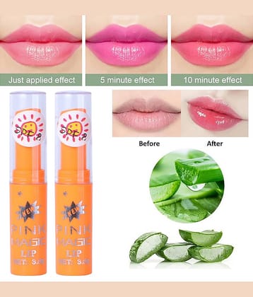 Play Run Pink glossy color changing Lip Gloss (Pack of 2)