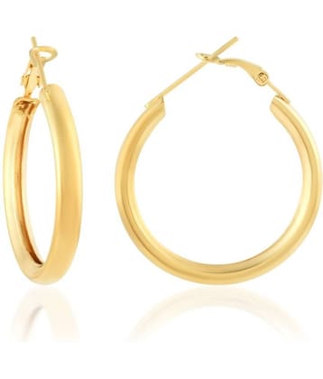 ADMIER Silver Hoops Earrings ( Pack of 1 )