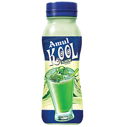 Amul Kool Milk - Elaichi Flavour, 180 ml Pet Bottle