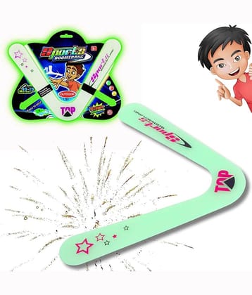 THRIFTKART  -  The Dark Lightning Boomerang for Kids & Adult Printed Instruction Returning Flying Spinner Rotatting Boomerangs Outdoor Sports Group Games for Children Birthday Return Gift (V Shape)