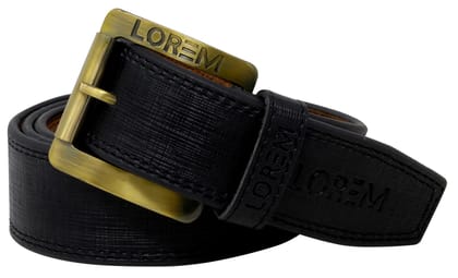 LOREM Black Formal/casual PU Leather Belt For Men New BL01